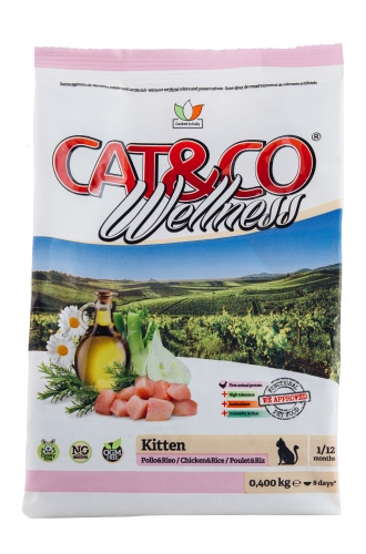 Корм Adragna Cat&Co Wellness  для котят всех пород c курицей и рисом (Adragna Cat&Co Wellness Kitten Chicken & Rice)