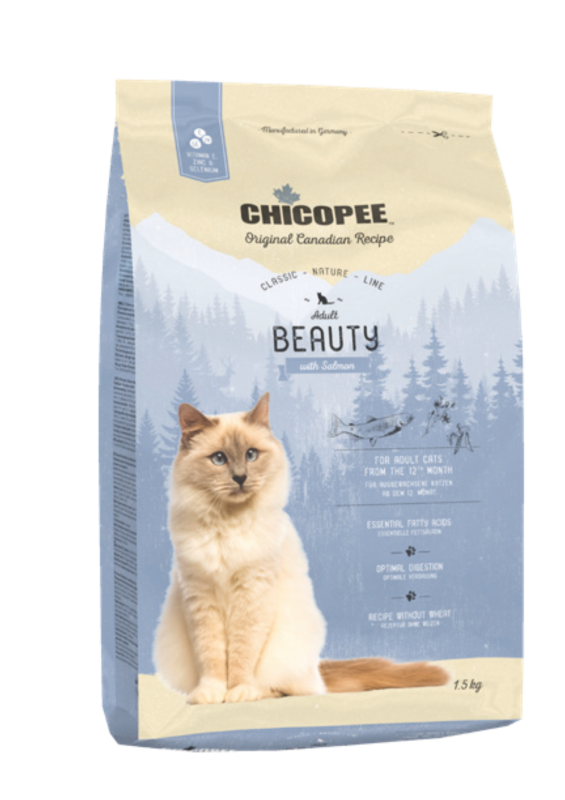 Корм Чикопи для взрослых котов и кошек с лососем (Chicopee CNL Beauty)