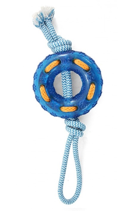 Игрушка для собак Triol из термопластичной резины "Кольцо с верёвкой", 120/320ммарт.TPR13 