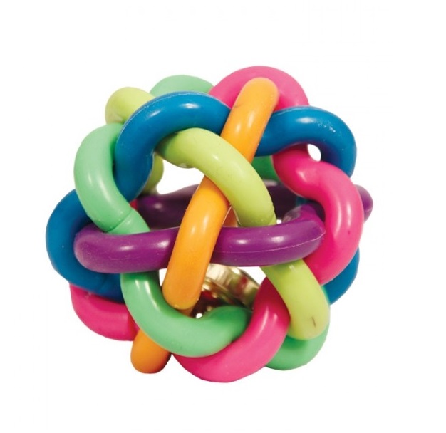 Игрушка для собак Triol из из цельнолитой резины "Мяч-лабиринт с колокольчиком